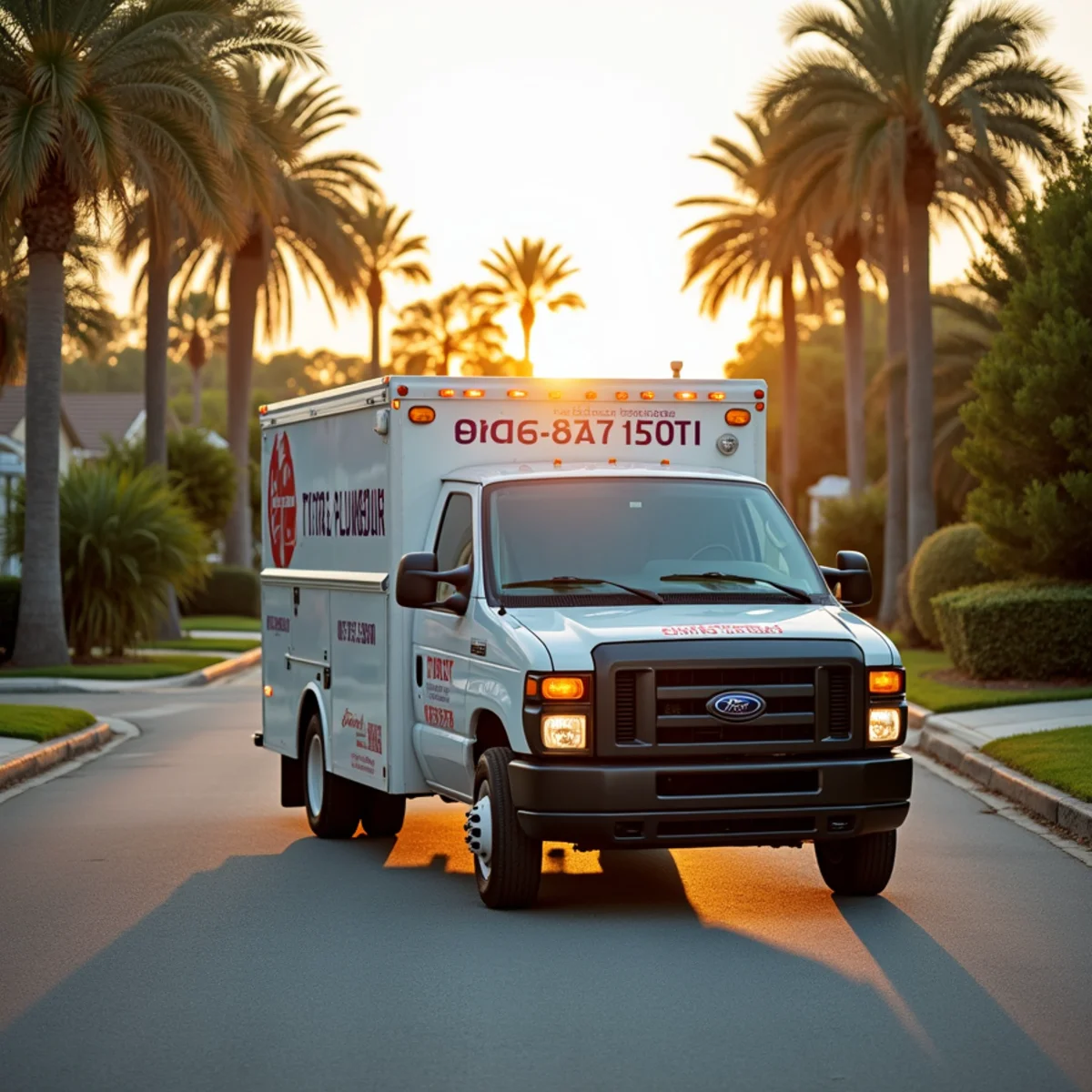 Total Plumbing & Construction service vehicle in Azalea Park, FL