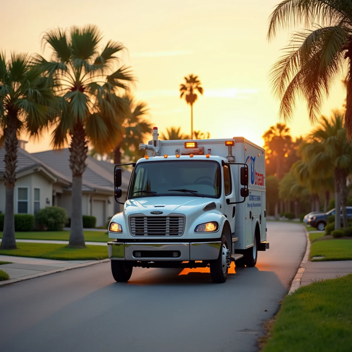 Total Plumbing & Construction service vehicle in Christmas, FL