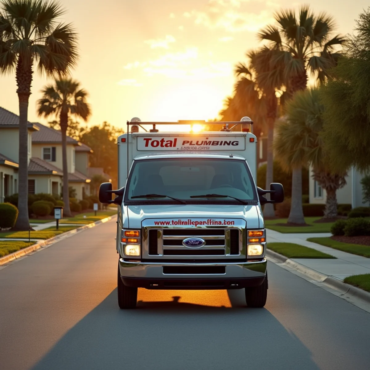 Total Plumbing & Construction service vehicle in DeLand, FL