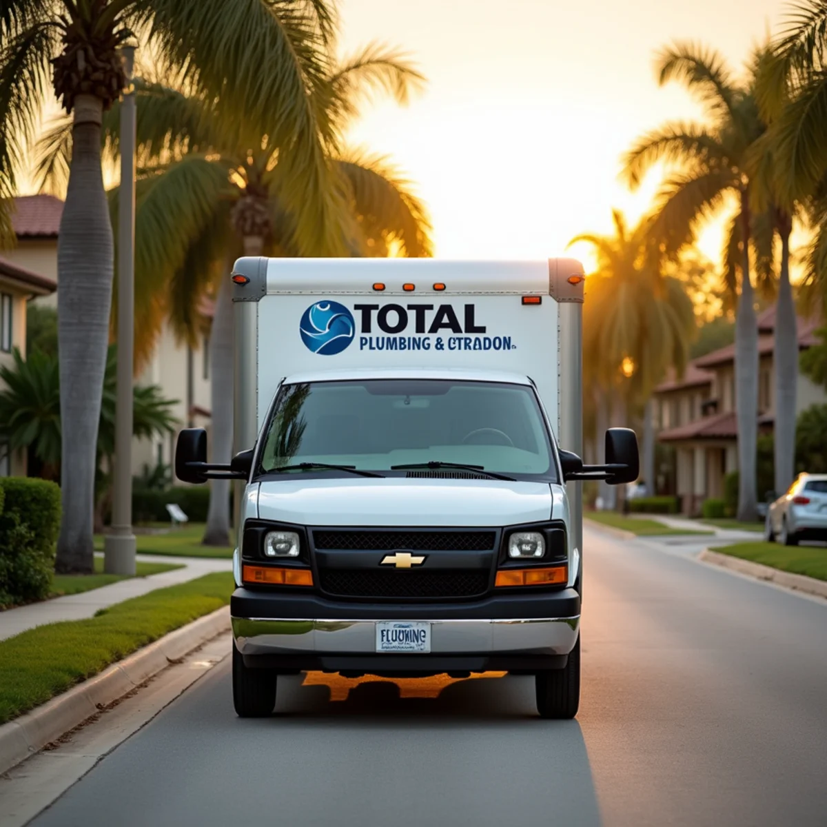 Total Plumbing & Construction service vehicle in Edgewood, FL