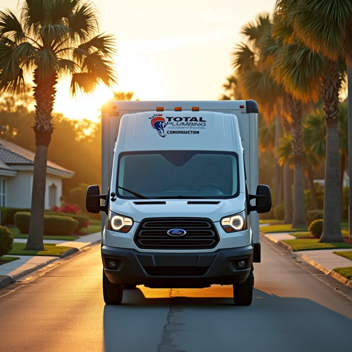 Total Plumbing & Construction service vehicle in Eustis, FL