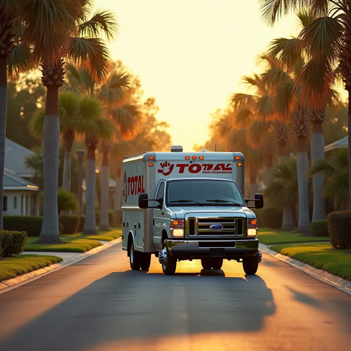 Total Plumbing & Construction service vehicle in Groveland, FL
