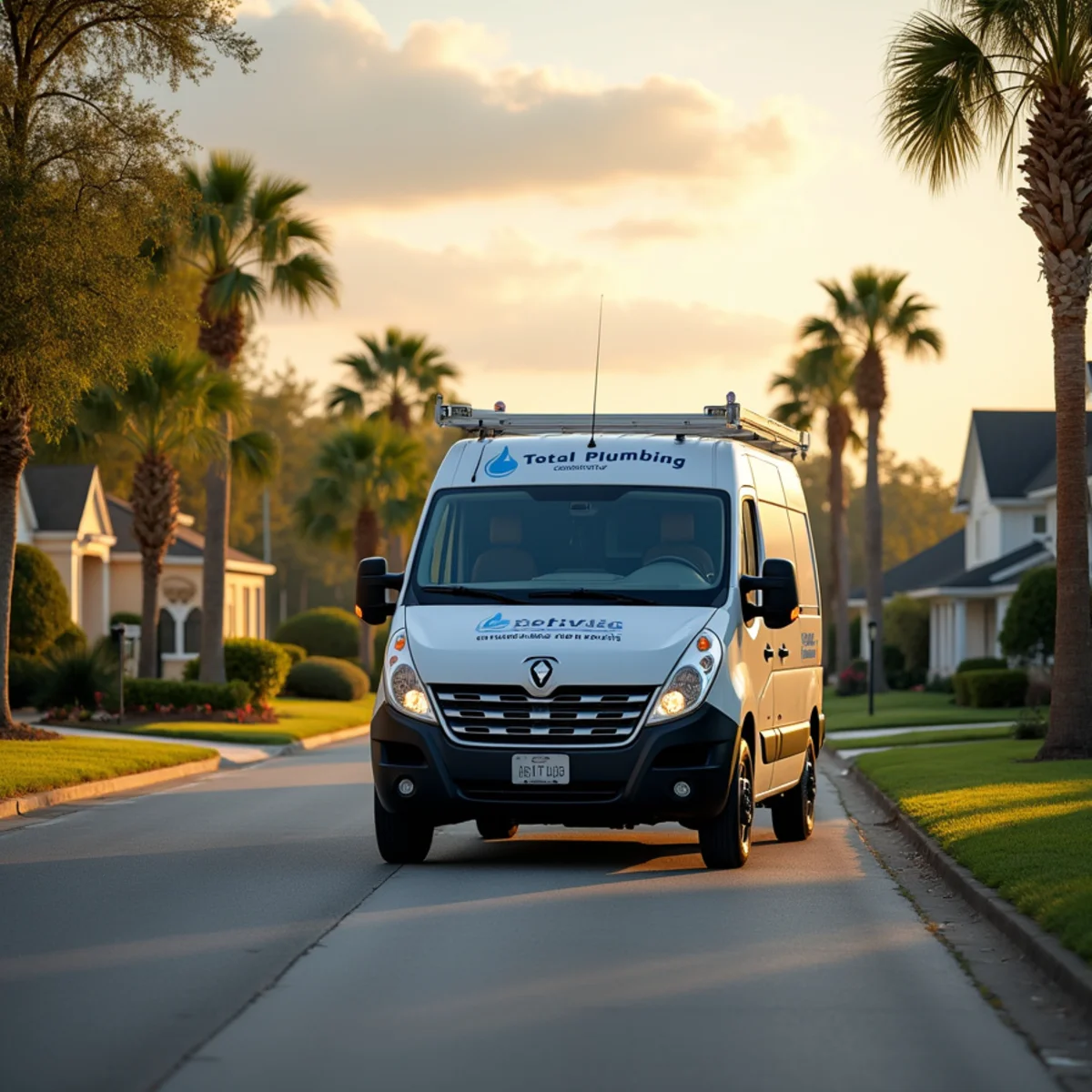 Total Plumbing & Construction service vehicle in Mount Dora, FL