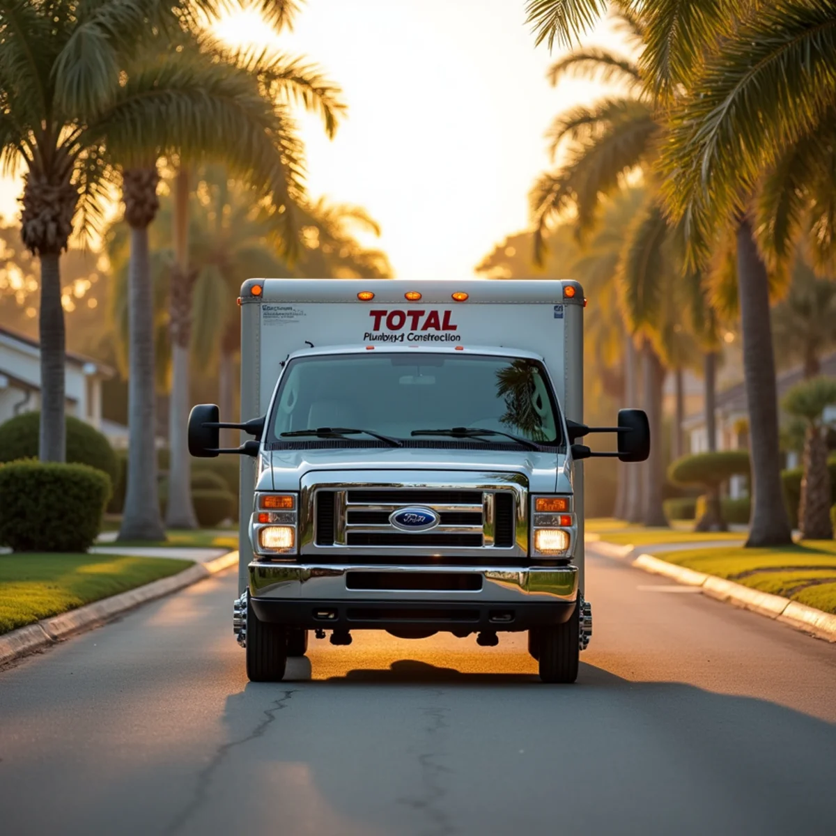Total Plumbing & Construction service vehicle in Oak Ridge, FL