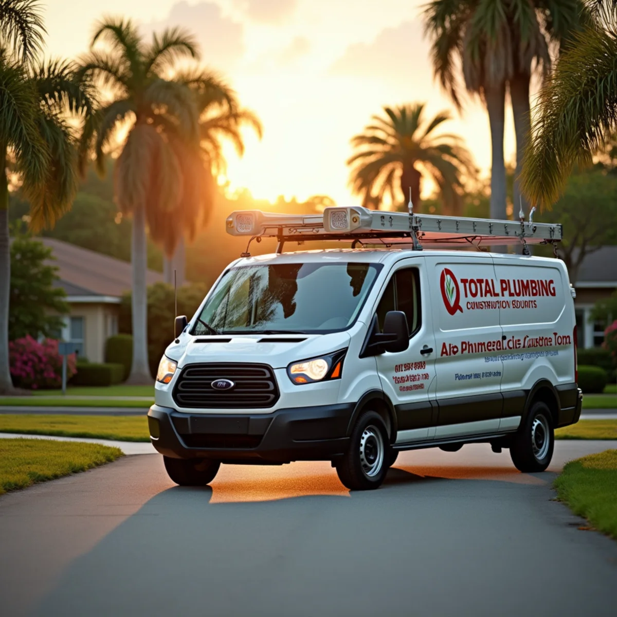 Total Plumbing & Construction service vehicle in Ocoee, FL