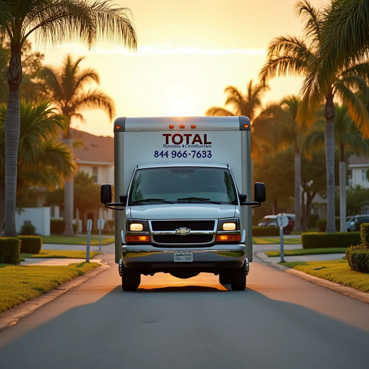 Total Plumbing & Construction service vehicle in Oviedo, FL