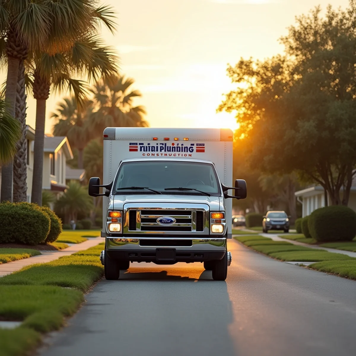 Total Plumbing & Construction service vehicle in Poinciana, FL
