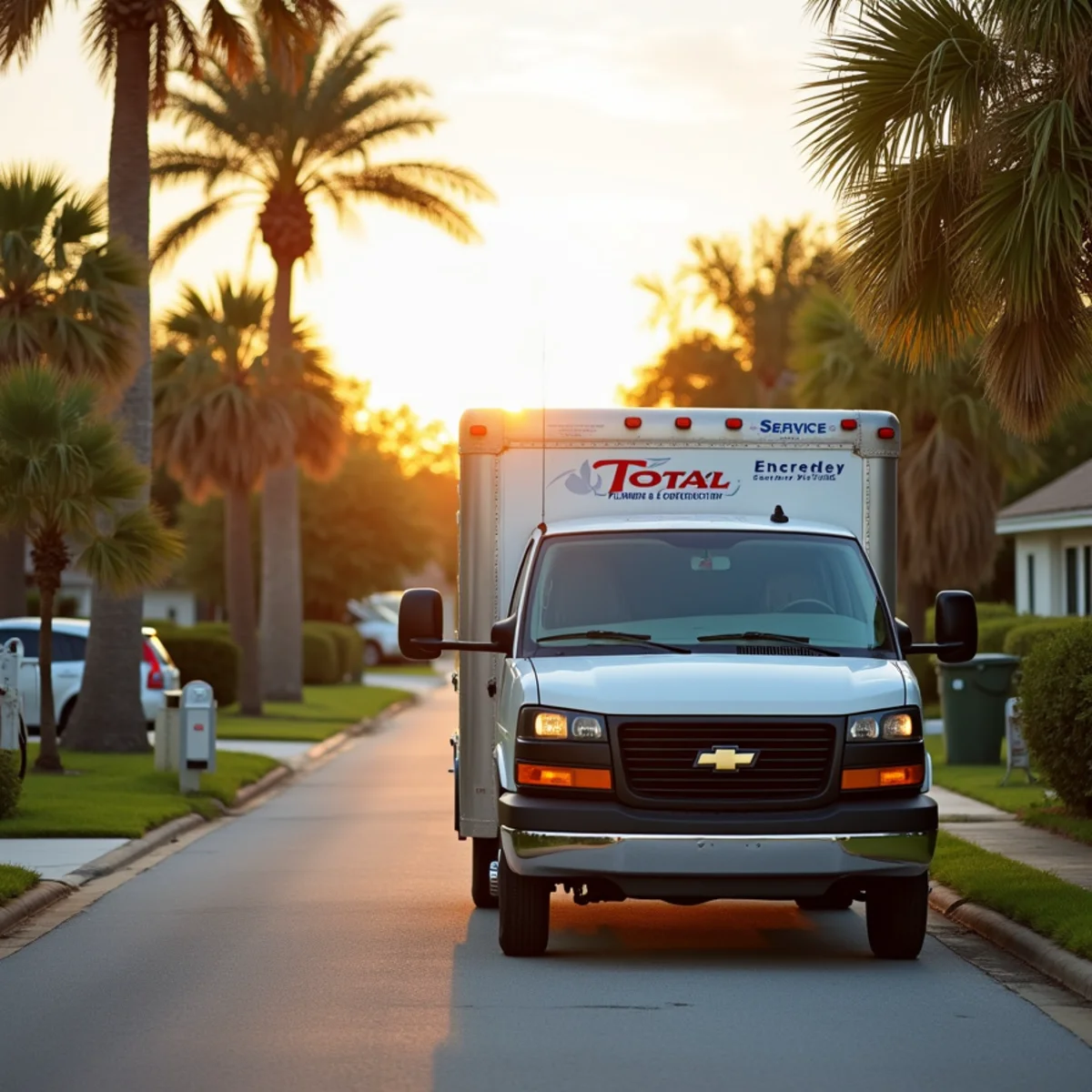 Total Plumbing & Construction service vehicle in Tavares, FL
