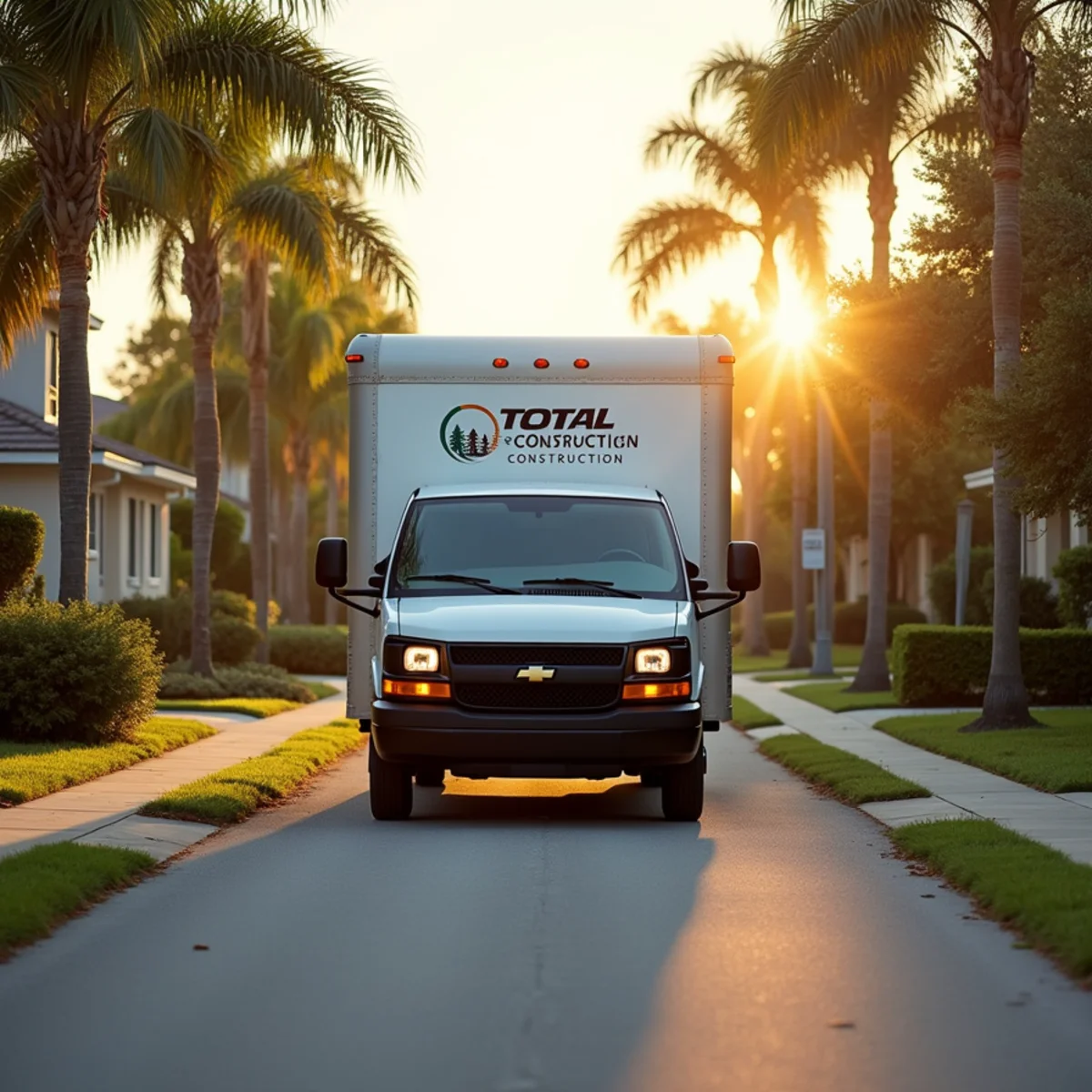 Total Plumbing & Construction service vehicle in Union Park, FL