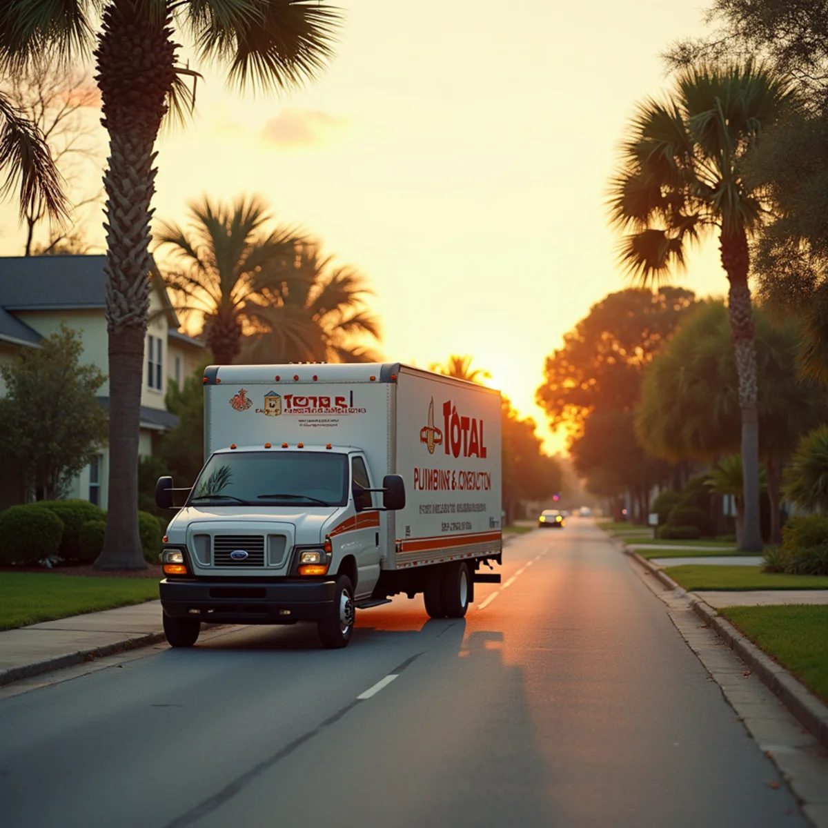 Total Plumbing & Construction service vehicle in Wekiwa Springs, FL