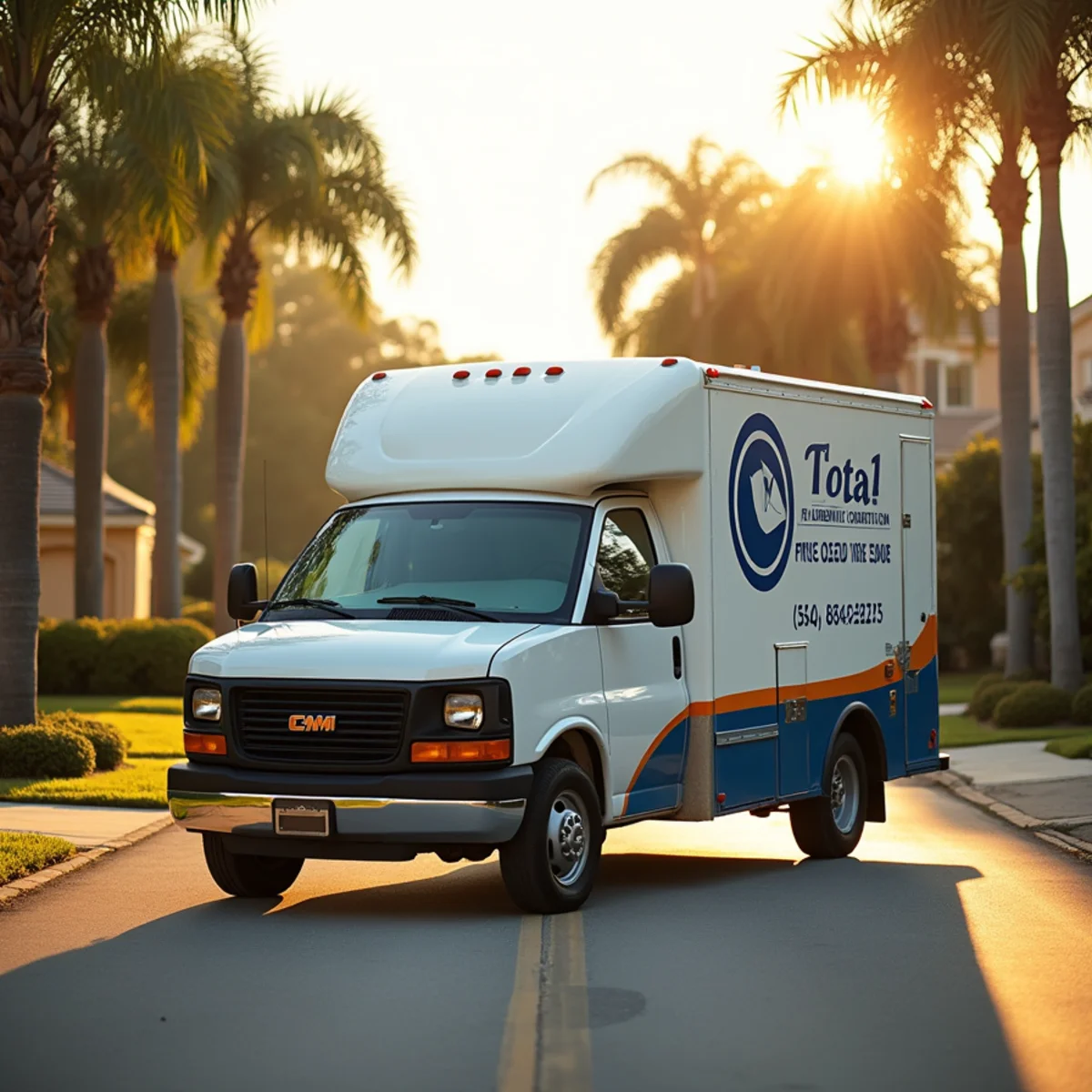 Total Plumbing & Construction service vehicle in Windermere, FL