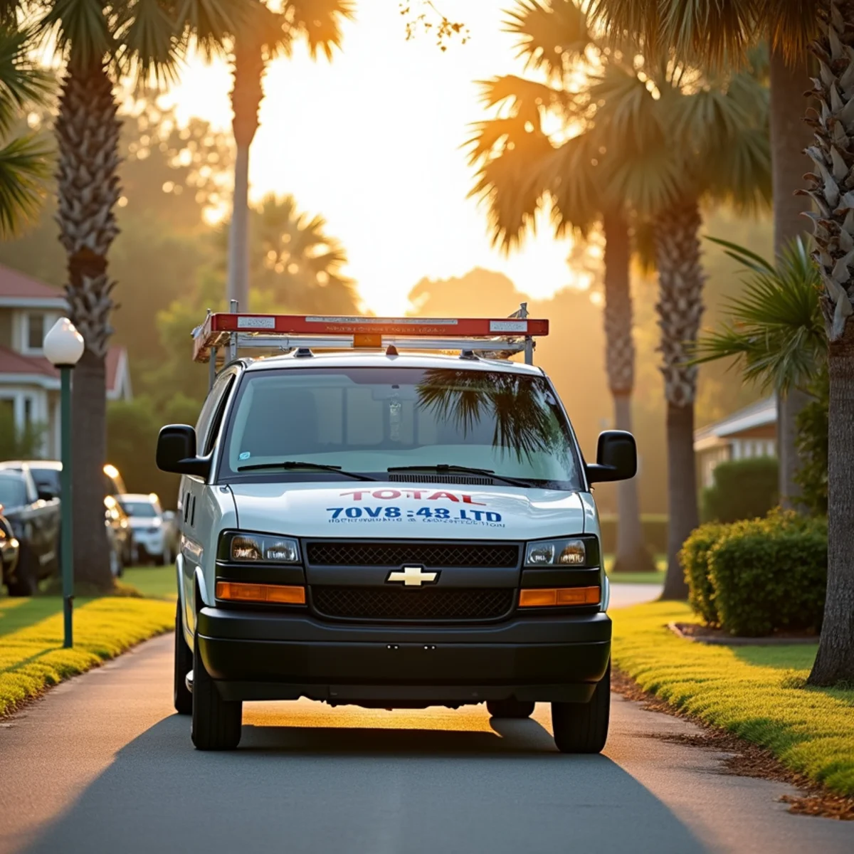 Total Plumbing & Construction service vehicle in Winter Haven, FL