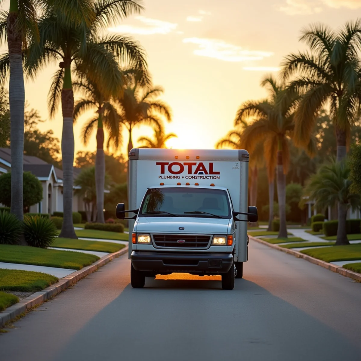 Total Plumbing & Construction service vehicle in Zellwood, FL
